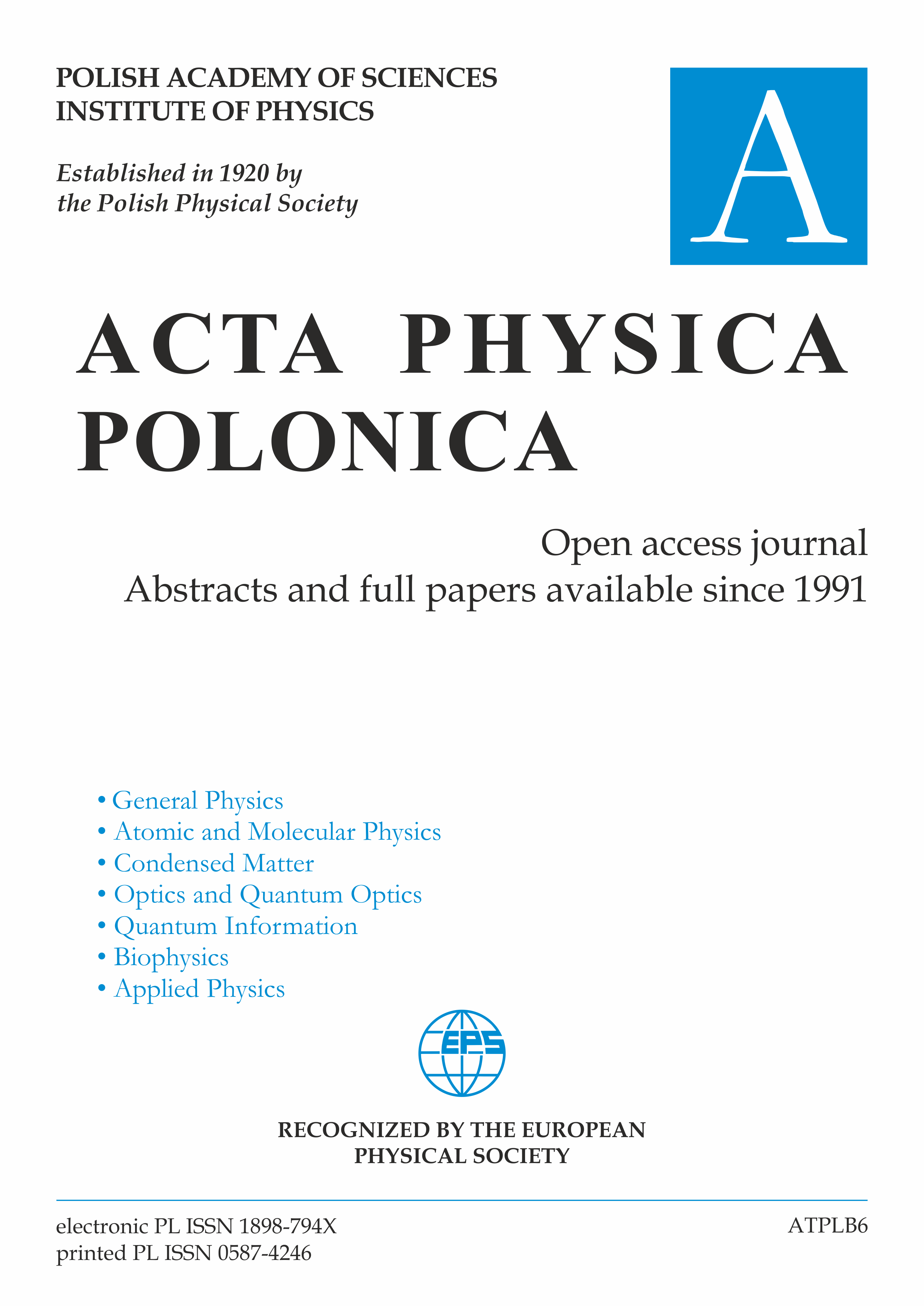 The cover of journal